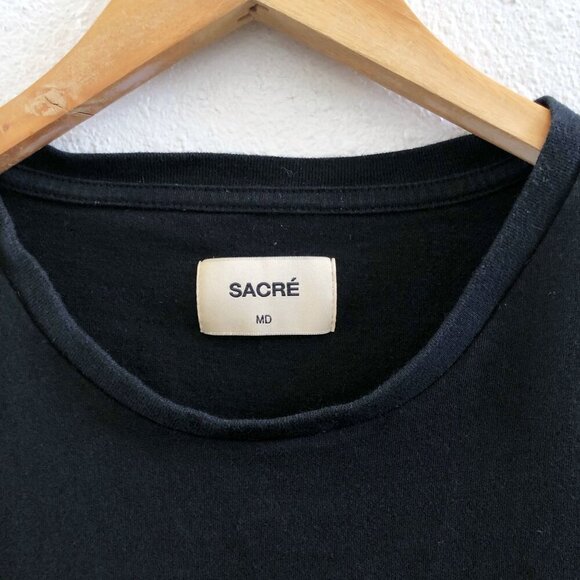 SAVRE Short Sleeves Crew Neck Crop T-Shirt Size Medium - Picture 4 of 8